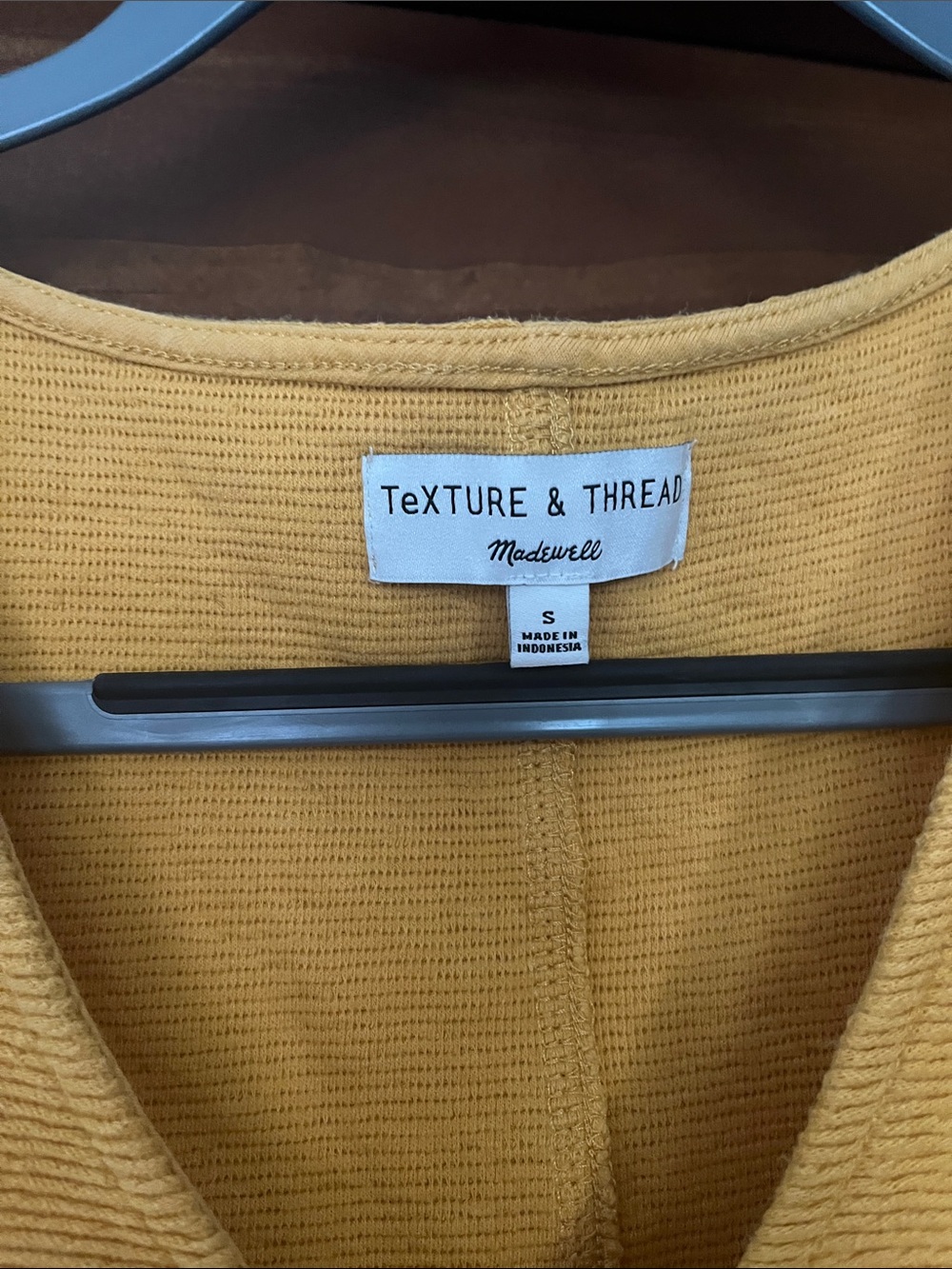Madewell Mustard Button-Front Tie Tank - Picture 3 of 8